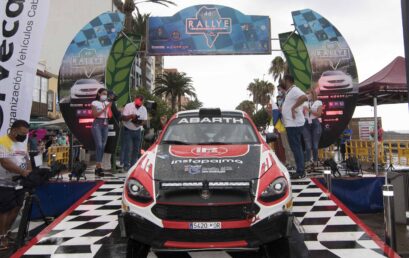 Carlos David García-Jordi Díaz, sobre un Abarth 124 Rally, lideran el Rallye La Palma Isla Bonita