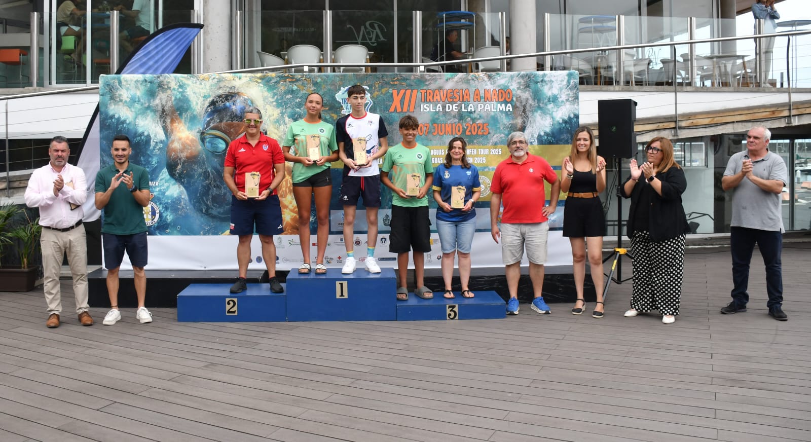 La XII Travesía a Nado Isla de la Palma 2025 proclama a Carlos Alberto Pérez y Elena Sarmiento como ganadores del 4KM